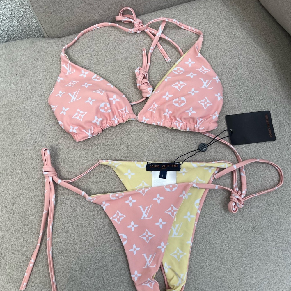 Louis Vuitton Yellow and Pink Swimwear
